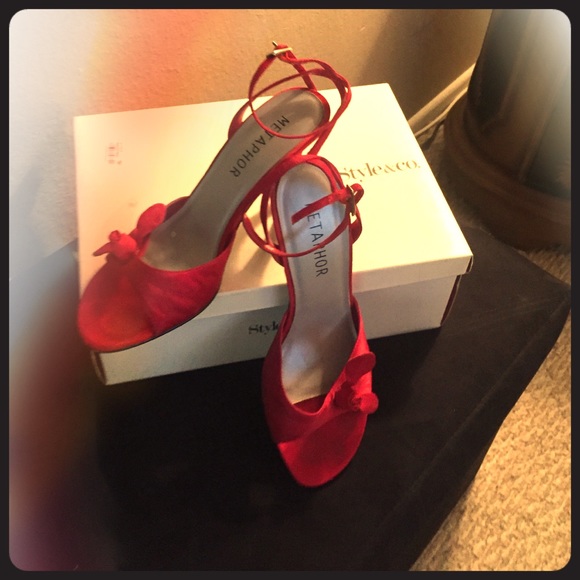Shoes with ankle strap heels