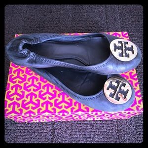Tory Burch Black Reva Flats