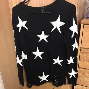 A black and white star sweater