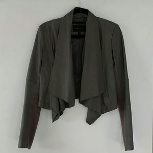 BCBG leather crop jacket