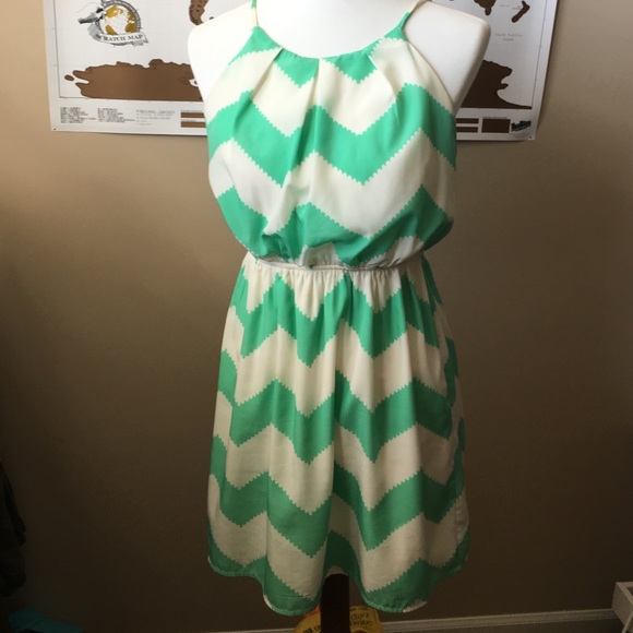 Tie-Back Chevron Dress