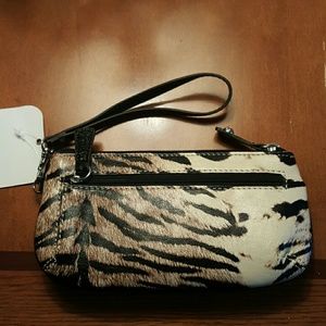 Kathy Van Zeeland Bags - Large animal print wristlet NEW Kathy Van Zeeland Bags - Large animal print wristlet NEW