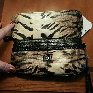 Kathy Van Zeeland Bags - Large animal print wristlet NEW Kathy Van Zeeland Bags - Large animal print wristlet NEW