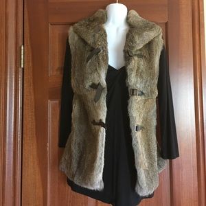 Buckled Genuine Rabbit Fur Vest