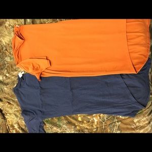 2 size small Irmas burnt orange andnavy blue bnwot