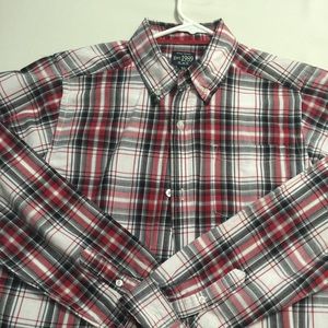 Boys black & red plaid boys shirt