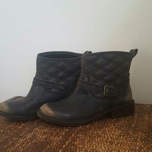 Lucky Brand distressed leather boots women's 10