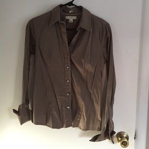 Brown Banana Republic Button Down Blouse
