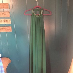 Green maxi dress