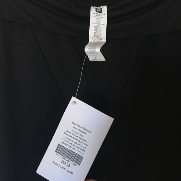 Fabletics Track Pants - Large - Black - NWT