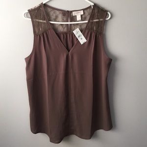 Blousy lace tank
