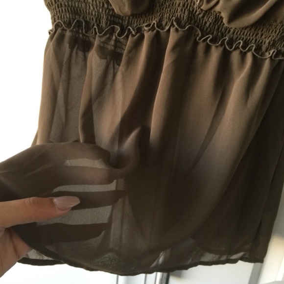 BCBG Sheer Ruffle Blouse - Picture 3 of 4