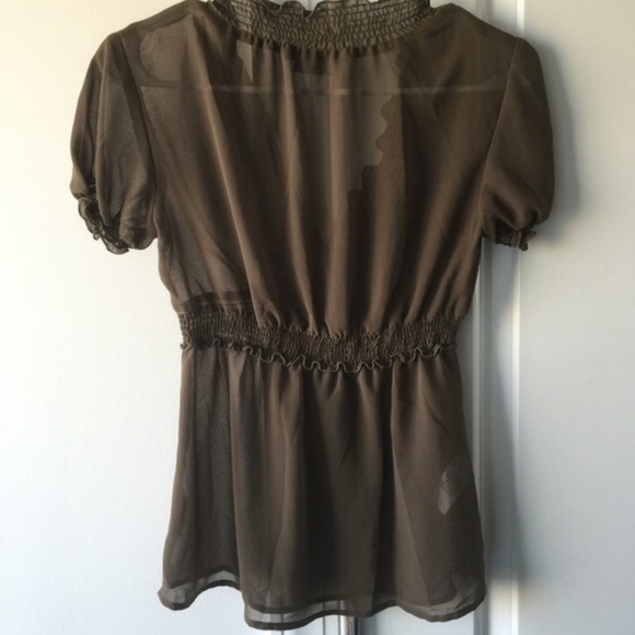 BCBG Sheer Ruffle Blouse - Picture 4 of 4