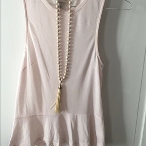 Blush peplum tank