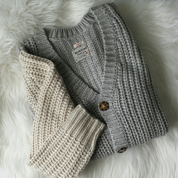 Burton Two Tone Cardigan Sweater