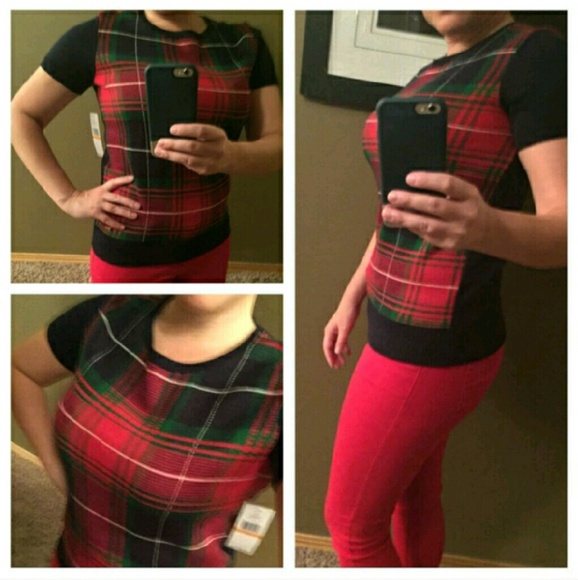 Plaid sweater
