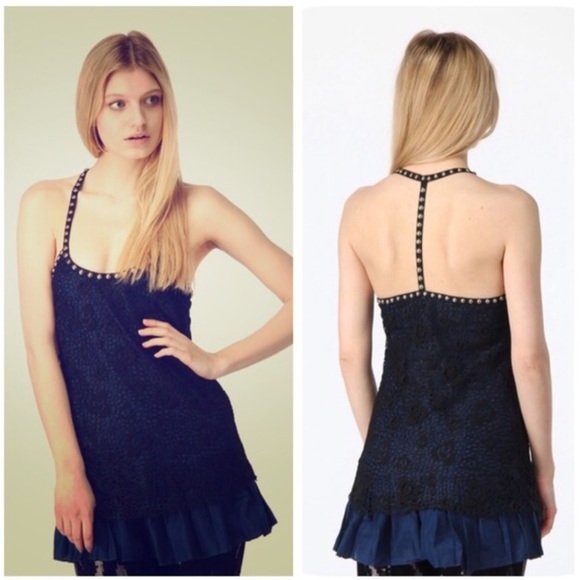 Free People Studded Lace Tunic Dress