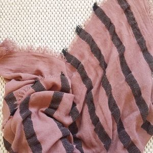 ASOS Dusty Marsala Pink Black Stripe Scarf