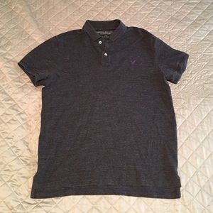 Men's American Eagle Polo - Dark Grey
