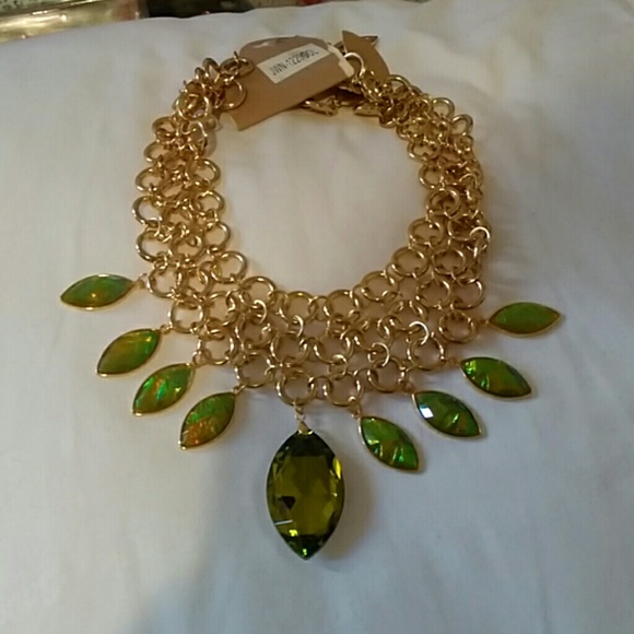 LIME GREEN CHOKER NECKLACE