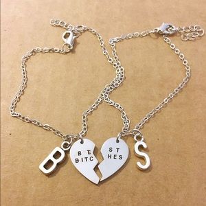 Two best bitches letters bracelets