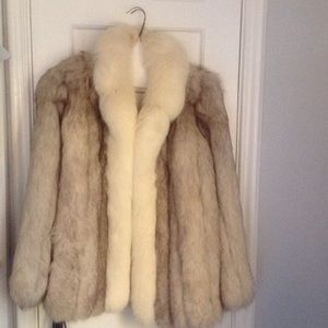 Silver fox fur  jacket