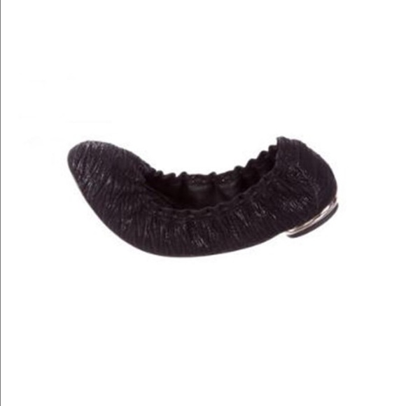 Like new Chanel black suede ballet flats.