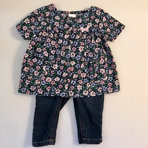 Carters Jeans and Top set.