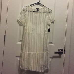 Cream colored lace dress