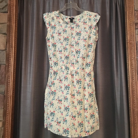 Cream and floral dress