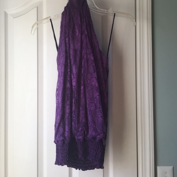 Purple halter top