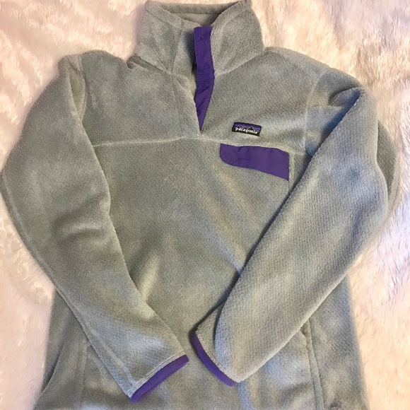 Patagonia grey and purple pull over