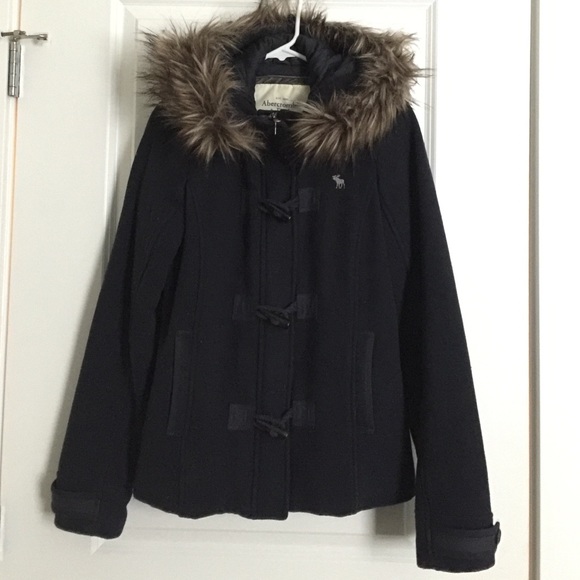 Abercrombie & Fitch winter wool coat navy blue M