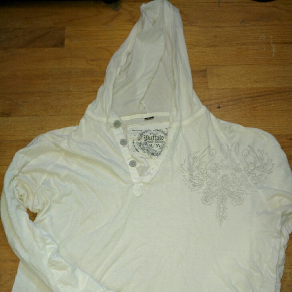 Buffalo David Bitton, Mens hooded shirt, Medium