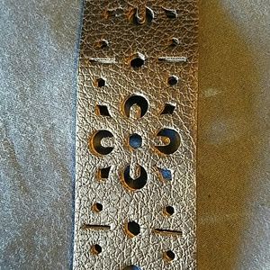 New Black 1x belt with floral cutout pattern