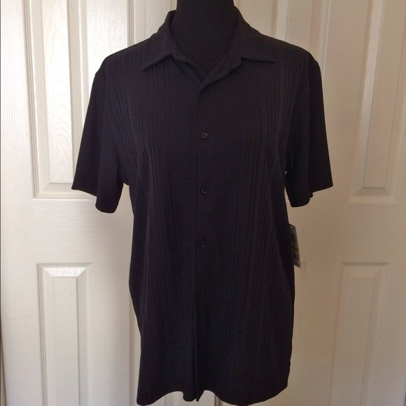 Mens Via Europa black shirt - brand new w/tags