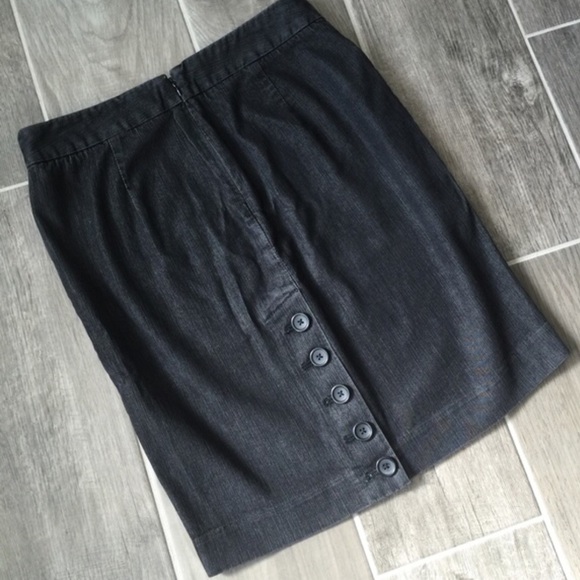Button Back Pencil Skirt