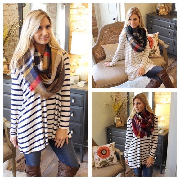 ✳️  Cozy Plaid Infinity Scarf by Infinity Raine