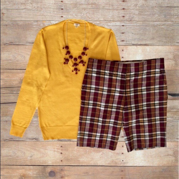 J. Crew Plaid Shorts Sz 6