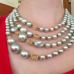 Layered beads necklace