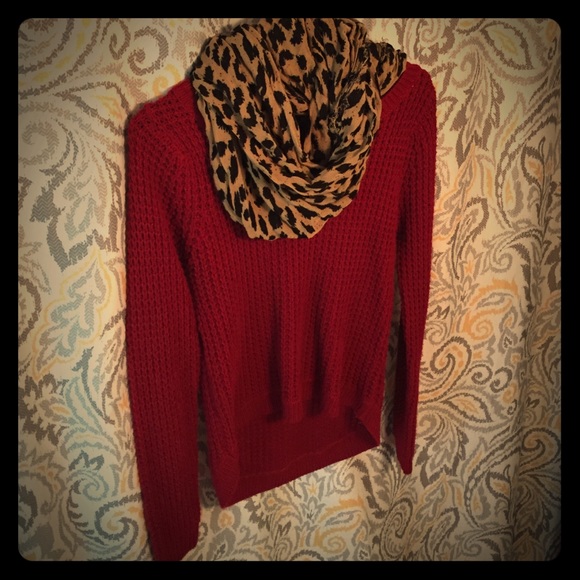 Red cozy sweater