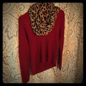 Red cozy sweater