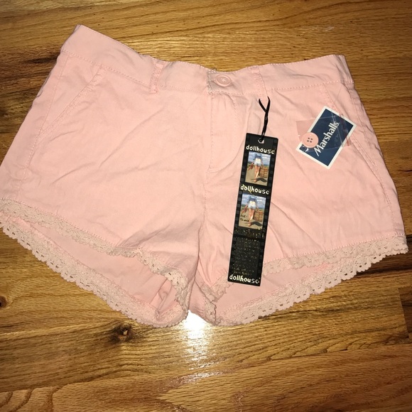 Pink shorts with laced bottom!