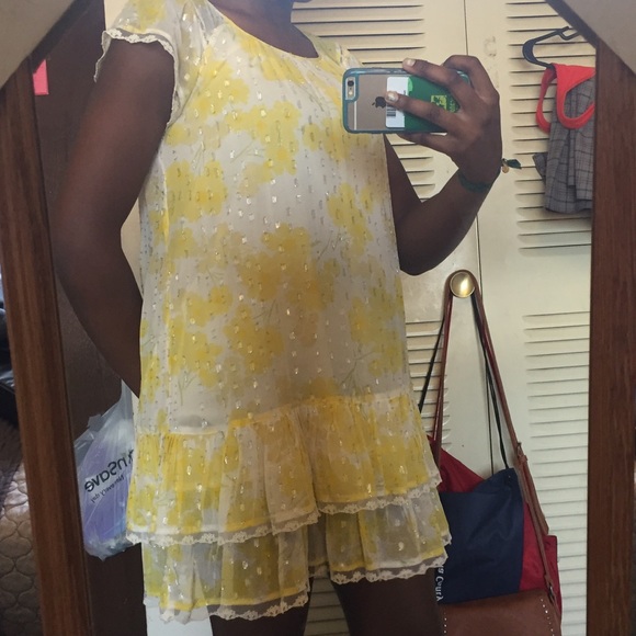 Yellow floral dress