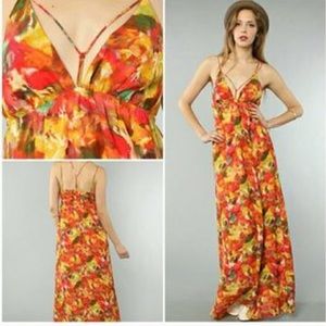 BB Dakota Floral Strappy Maxi Dress