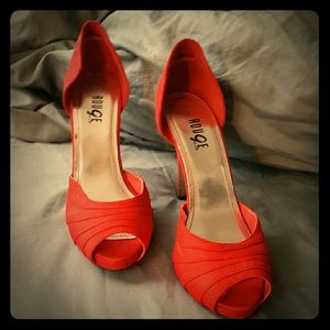Rouge - Cherry Red, Size 9, Peep toe heels