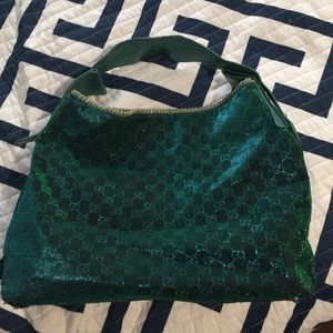 Large Iridescent Green Gucci Bag