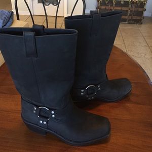 Mossimo black leather harness boot women's 9.5