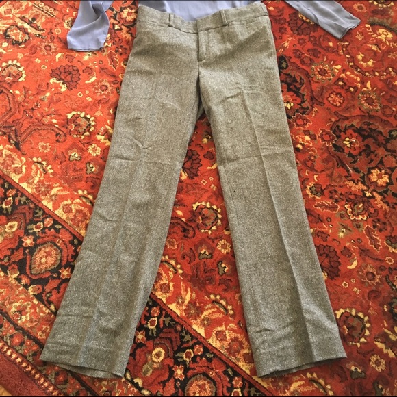 Banana Republic Martin Fit Wide Leg Tweed Trousers