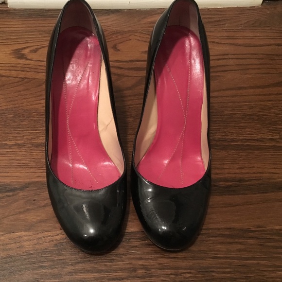 Kate Spade black patent heels size 9